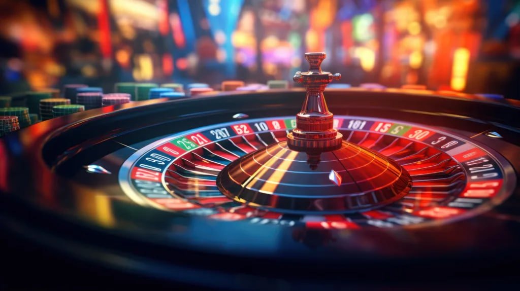 Putaran American Roulette menampilkan roda berputar dan bola dalam gerakan